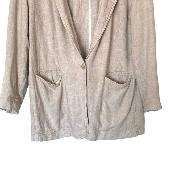 FREE PEOPLE We The Free Beckett Boyfriend Linen Blend Blazer, Size M - Picture 7 of 13